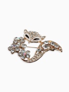 Брошь «Лиса» в цветах, цвет белый в золоте - Фото 4