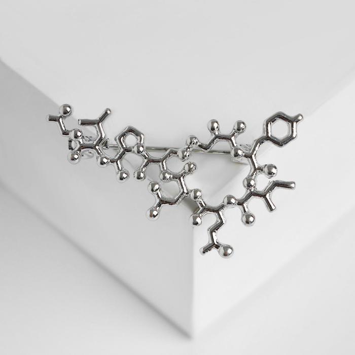 Брошь "Молекула", цвет серебро - Фото 1