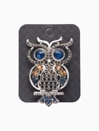 Брошь «Филин», цвет сине-золотой в серебре - Фото 5