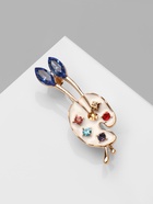 Брошь «Палитра» с кистями, цветная в золоте - Фото 6