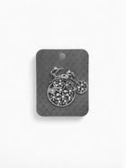 Брошь «Велосипед» ретро, белая в серебре - Фото 4