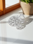 Брошь «Велосипед» ретро, белая в серебре - Фото 6