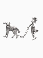 Брошь «Дама» с собачкой, цвет чернёное серебро - Фото 1