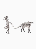 Брошь «Дама» с собачкой, цвет чернёное серебро - Фото 2