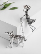 Брошь «Дама» с собачкой, цвет чернёное серебро - Фото 5