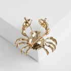 Брошь «Крабик», морская в золоте - Фото 2