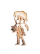 Брошь «Доктор» девочка, цветная в золоте - Фото 2