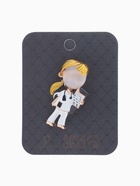 Брошь «Доктор» девочка, цветная в золоте - Фото 4