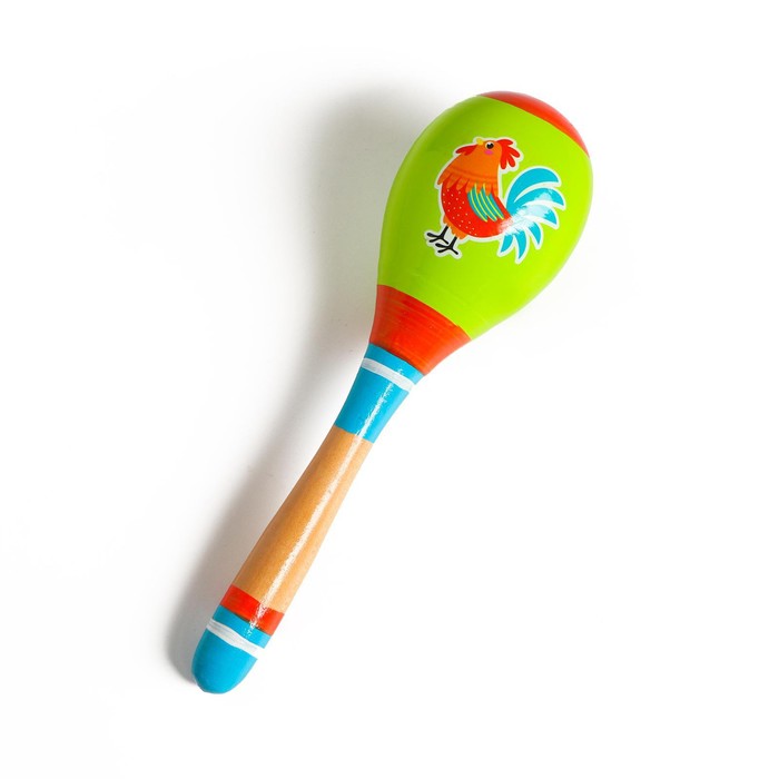Музыкальная игрушка маракас «Петушок», 20 см - фото 1885147213