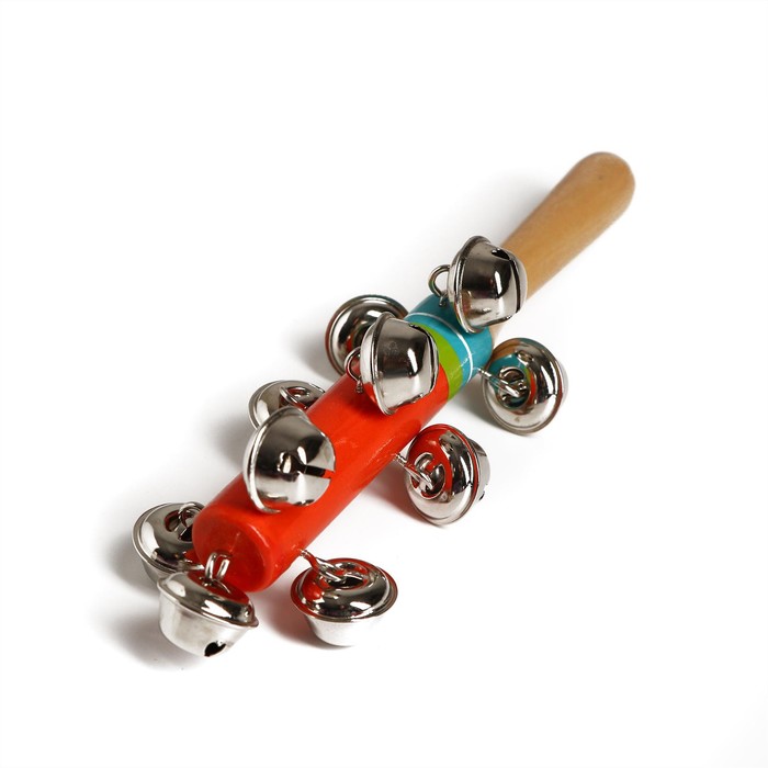 Игрушка с бубенцами «Весёлая мелодия», цвет оранжевый - фото 1885147237