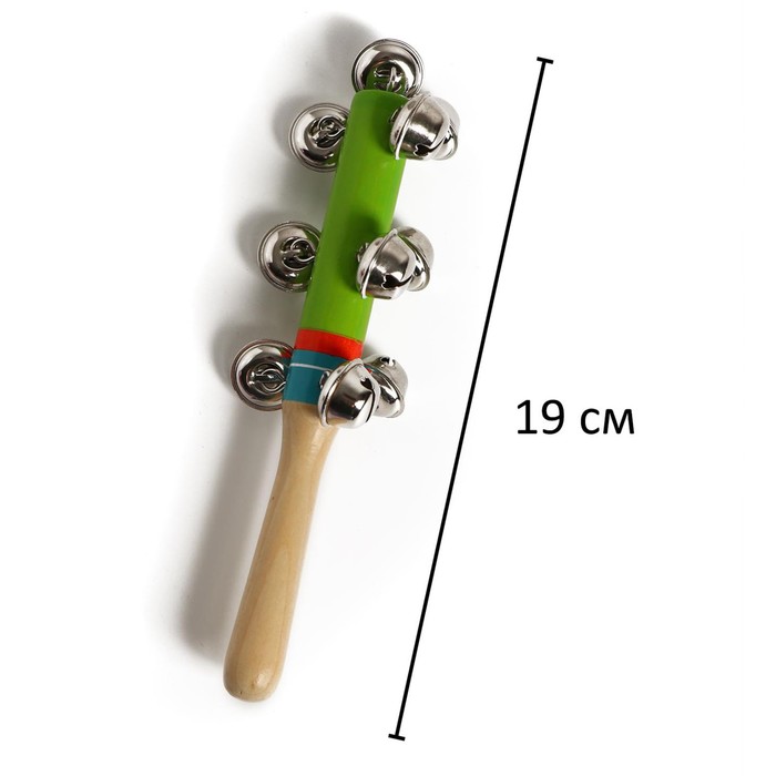 Игрушка с бубенцами «Весёлая мелодия», цвет зелёный - фото 1885147241
