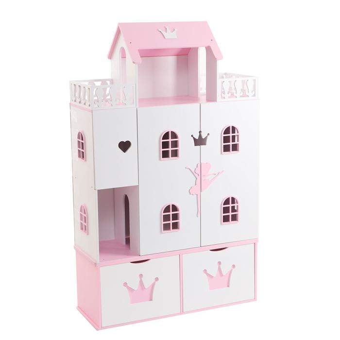 Кукольный домик «Балерина», (бело-розовый) - Фото 1