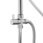 Душевая система ZEIN Z1001, тропическая и ручная лейка, шланги, стойка, мыльница, хром - Фото 14