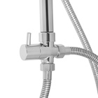 Душевая система ZEIN Z1004, тропическая и ручная лейка, шланги, стойка, мыльница, хром - Фото 12