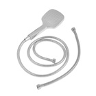 Душевая система ZEIN Z1004, тропическая и ручная лейка, шланги, стойка, мыльница, хром - Фото 15