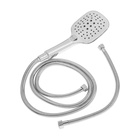 Душевая система ZEIN Z1005, тропическая и ручная лейка 3 режима, шланги, стойка, мыльница, хром - Фото 12