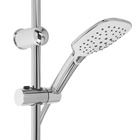 Душевая система ZEIN Z1005, тропическая и ручная лейка 3 режима, шланги, стойка, мыльница, хром - Фото 10