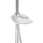 Душевая система ZEIN Z1005, тропическая и ручная лейка 3 режима, шланги, стойка, мыльница, хром - Фото 12