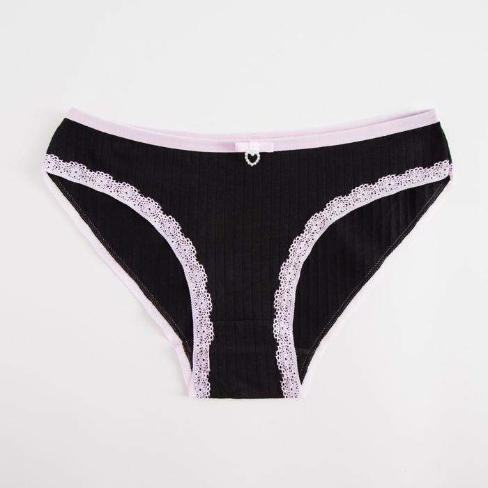 Трусы женские слипы, цвет чёрный, размер 44-46 - Фото 1