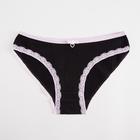 Трусы женские слипы, цвет чёрный, размер 46-48 - Фото 1