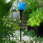 Садовый светильник на солнечной батарее «Тюльпан синий», 4.5 × 29 × 4.5 см, 1 LED, свечение белое - Фото 3