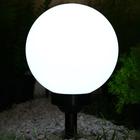 Садовый светильник на солнечной батарее «Большой шар», 20 × 42 × 20 см, 4 LED, свечение белое - фото 9597393