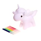 Раскрась светильник «Милый единорог», набор для творчества, с фломастерами - Фото 4