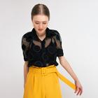 Рубашка женская MINAKU: Green trend цвет чёрный, р-р 42 - Фото 4