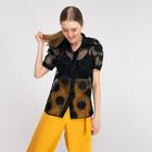 Рубашка женская MINAKU: Green trend цвет чёрный, р-р 46 - фото 15776416