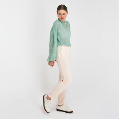 Брюки женские MINAKU: Green trend, молочные, размер 46