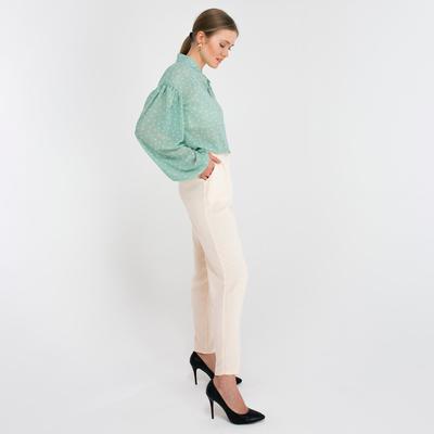 Брюки женские MINAKU: Green trend, молочные, размер 48