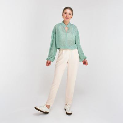 Брюки женские MINAKU: Green trend, молочные, размер 48