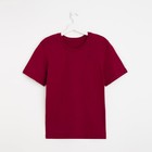 Футболка мужская однотонная, цвет бордовый, размер 48 6851267