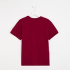 Футболка мужская однотонная, цвет бордовый, размер 48 6851267