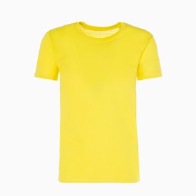 Футболка мужская однотонная, цвет жёлтый, размер 48