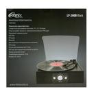 Проигрыватель виниловых дисков Ritmix LP-200B, 10 Вт, 3 скорости, BT, AUX, FM, RCA, черный - фото 9571797