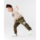 Брюки-джоггеры для мальчика, цвет хаки, рост 128 см - Фото 2