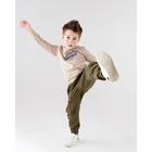 Брюки-джоггеры для мальчика, цвет хаки, рост 128 см - Фото 4