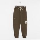 Брюки-джоггеры для мальчика, цвет хаки, рост 128 см - Фото 6