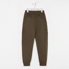 Брюки-джоггеры для мальчика, цвет хаки, рост 128 см - Фото 7