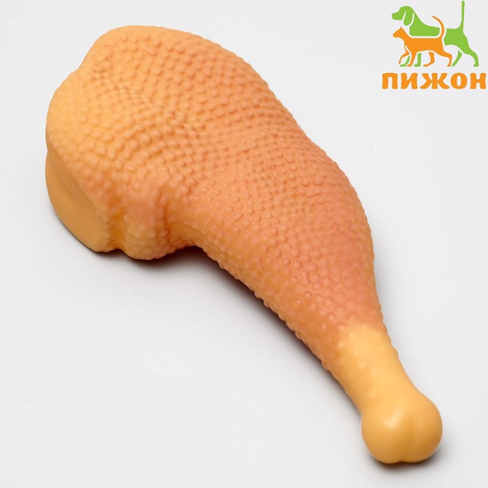 Игрушка пищащая "Куриный окорок" для собак, 15,5 см, - Фото 1