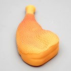 Игрушка для собак «Куриный окорок», 15.5 см, пищащая, винил, оранжевая - Фото 4