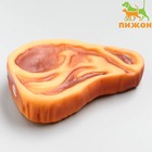 Игрушка пищащая "Стейк с кровью" для собак, 10,5 см, микс цветов - фото 317806450