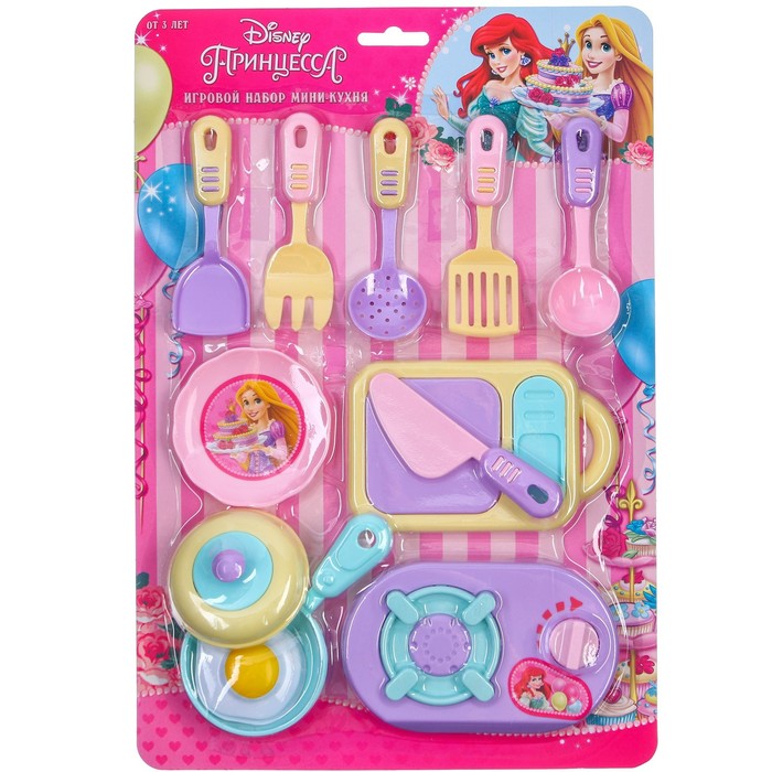 Игровой набор посуды «Мини-кухня», Принцессы, МИКС 49619