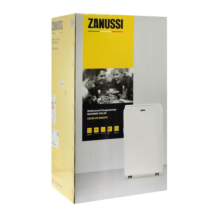 Кондиционер мобильный Zanussi ZACM-09 MSH/N1, класс А, 23 м2, белый - фото 51452673