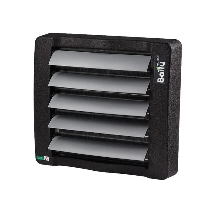 Тепловентилятор водяной Ballu BHP-W3-25-LN, настенный, трубчатый, 2400 м³/ч, 3 режима, чёрный - Фото 1