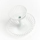 Ваза для фруктов 2-ярусная Zeller, 29×23.5 см, металл, белая - Фото 3