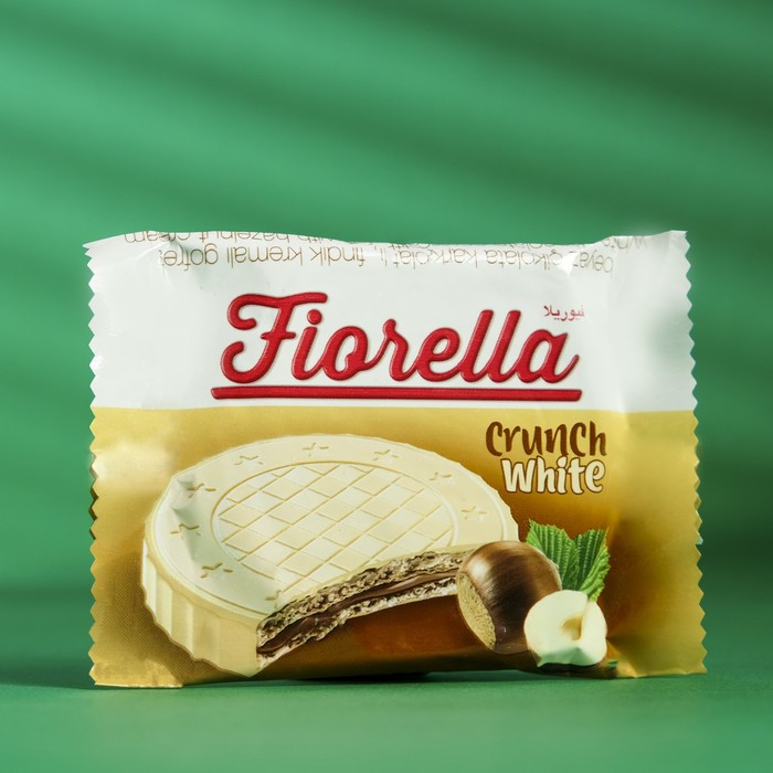Вафли Fiorella с ореховым кремом в белом шоколаде, 20 г