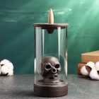 Подставка для благовоний TAKE IT EASY «Череп», набор благовоний конусы, стелющийся дым, 8×16.5 см - Фото 1