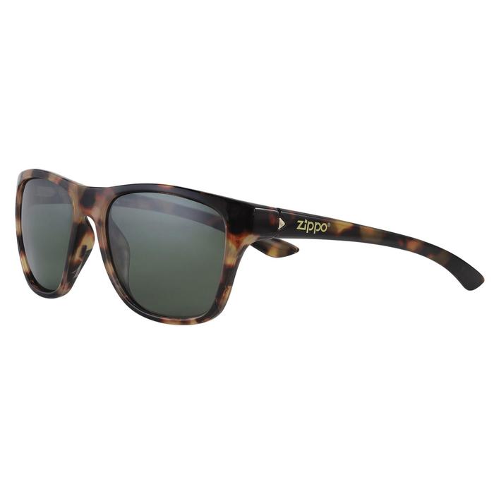 Очки солнцезащитные ZIPPO, унисекс, коричневые, оправа из поликарбоната - Фото 1